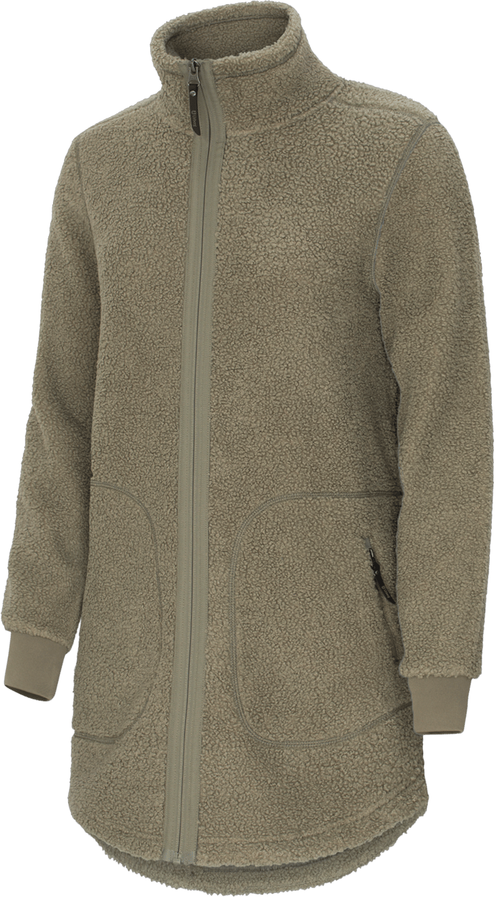 Urberg Women's Bonded Pile Jacket Long Oil Green Urberg