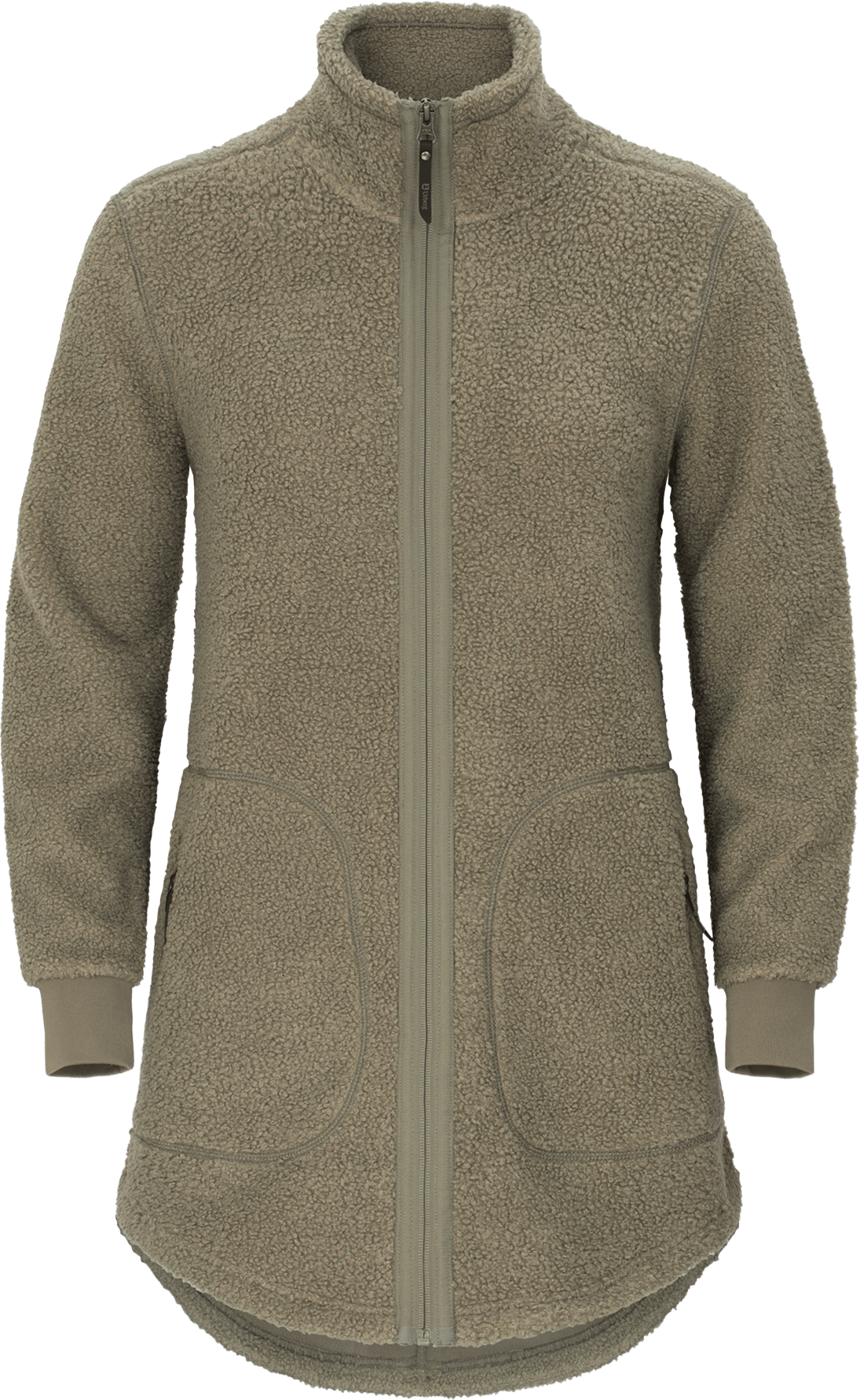 Urberg Women's Bonded Pile Jacket Long Oil Green