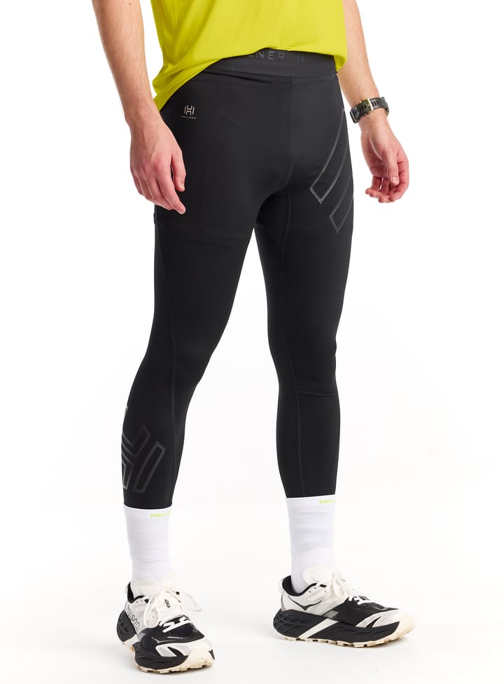 Hellner Men's Compression Full Length Tights Black Beauty Hellner