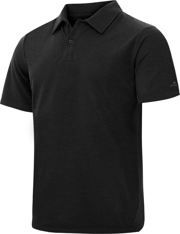 Gridarmor Men's Merino Wool Polo Tee Black Beauty Gridarmor