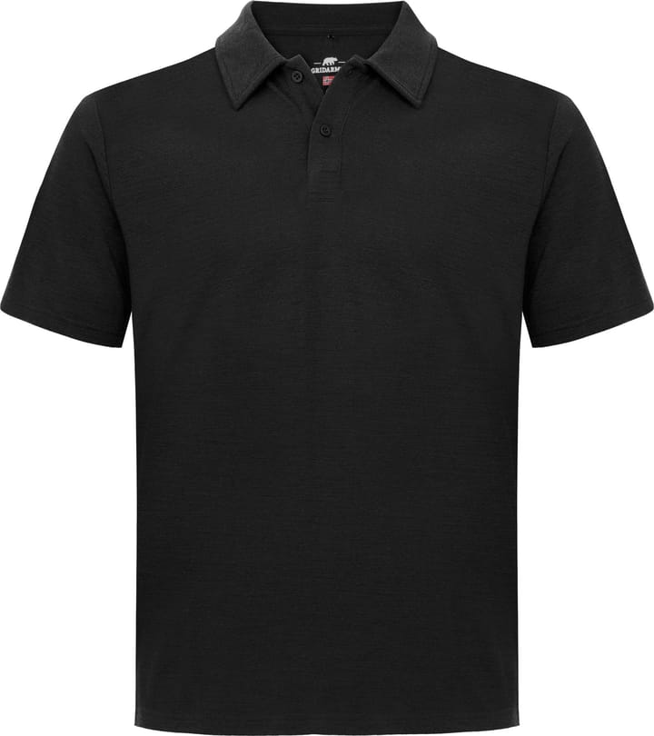 Gridarmor Men's Merino Wool Polo Tee Black Beauty Gridarmor