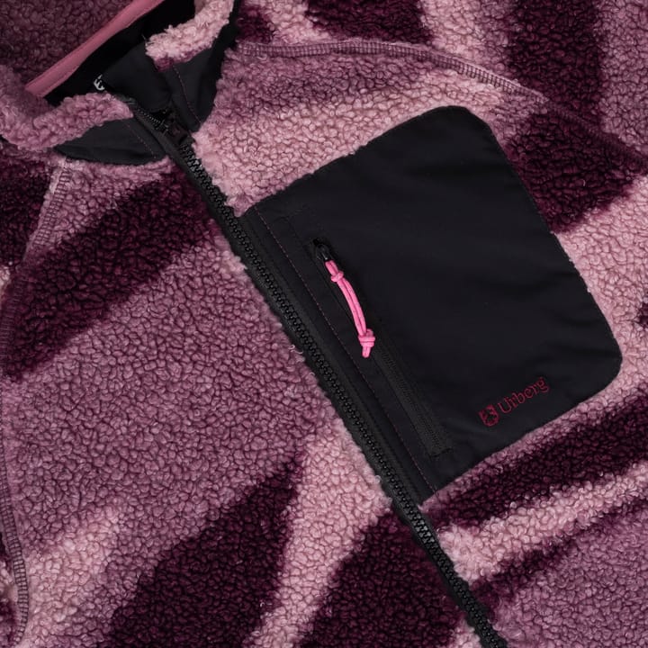 Urberg Junior's Printed Pile Fleece Jacket Pink Aop Urberg