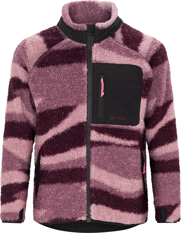 Urberg Junior's Printed Pile Fleece Jacket Pink Aop Urberg