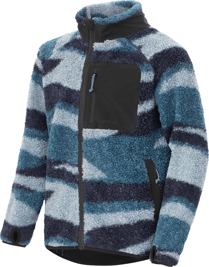 Urberg Junior's Printed Pile Fleece Jacket Blue Aop Urberg
