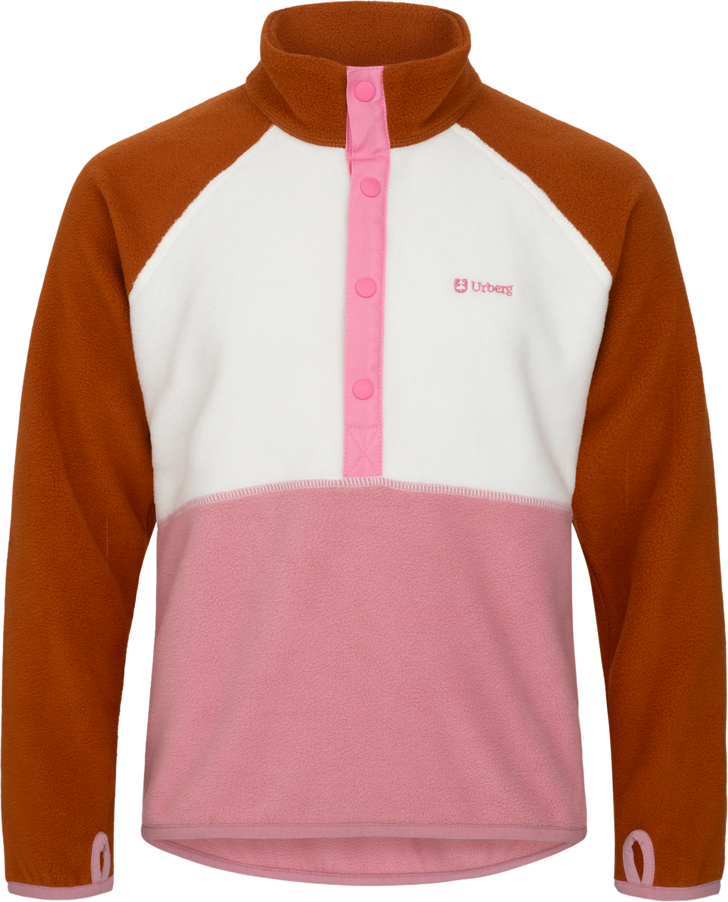 Urberg Junior's Colour Block Fleece Sweater Fox Glove