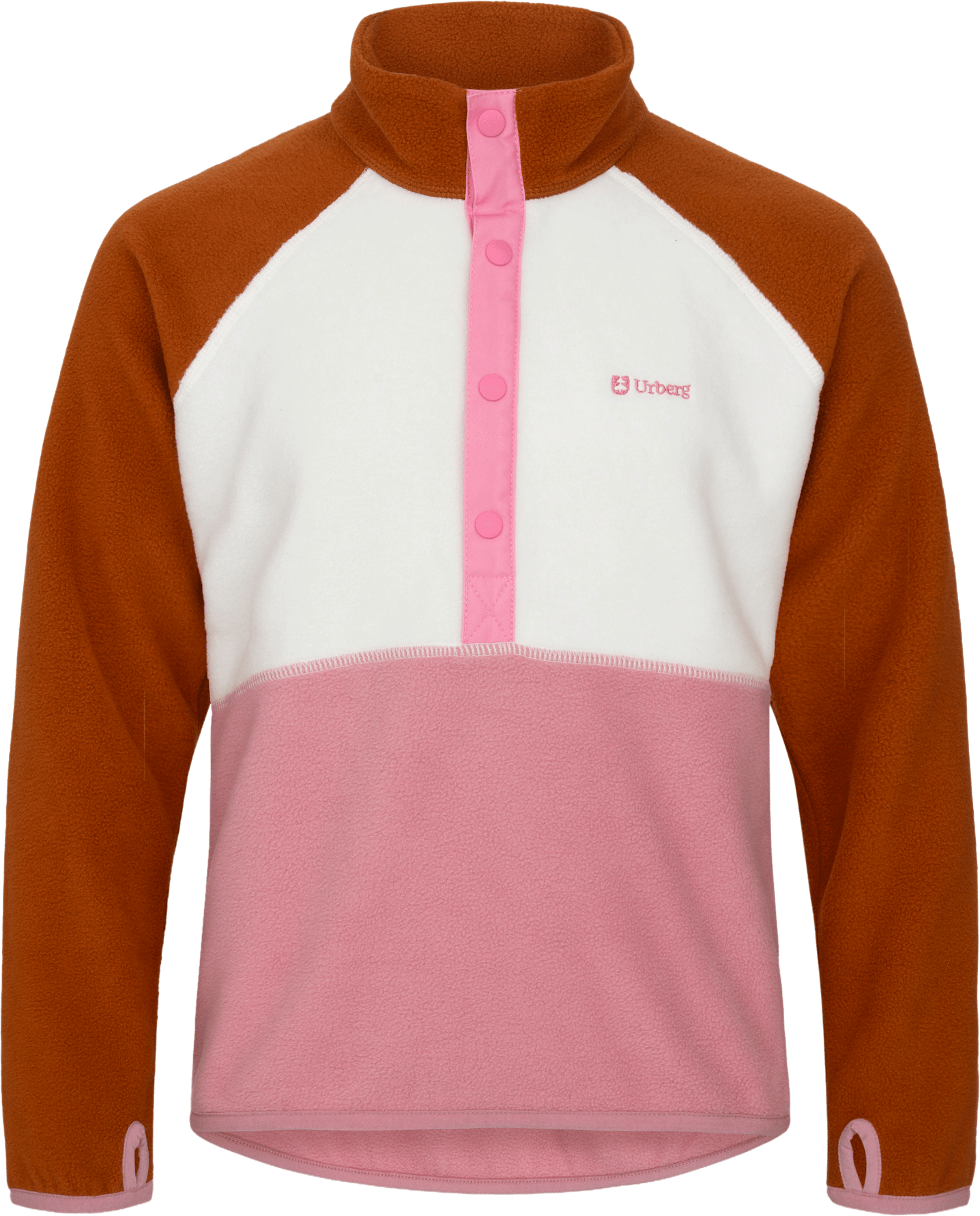 Urberg Junior's Colour Block Fleece Sweater Fox Glove