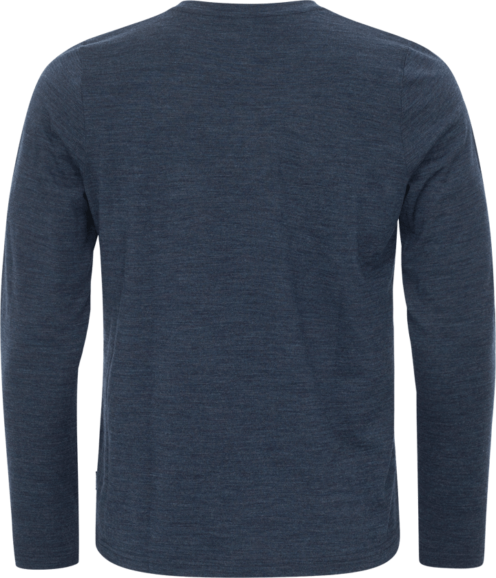 Gridarmor Men's Merino Wool Ls Tee Navy Blazer Melange Gridarmor