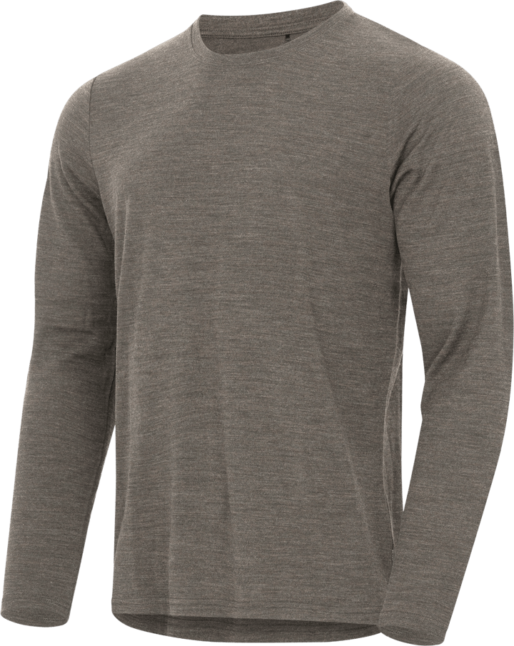 Gridarmor Men's Merino Wool Ls Tee Dusty Olive Melange Gridarmor