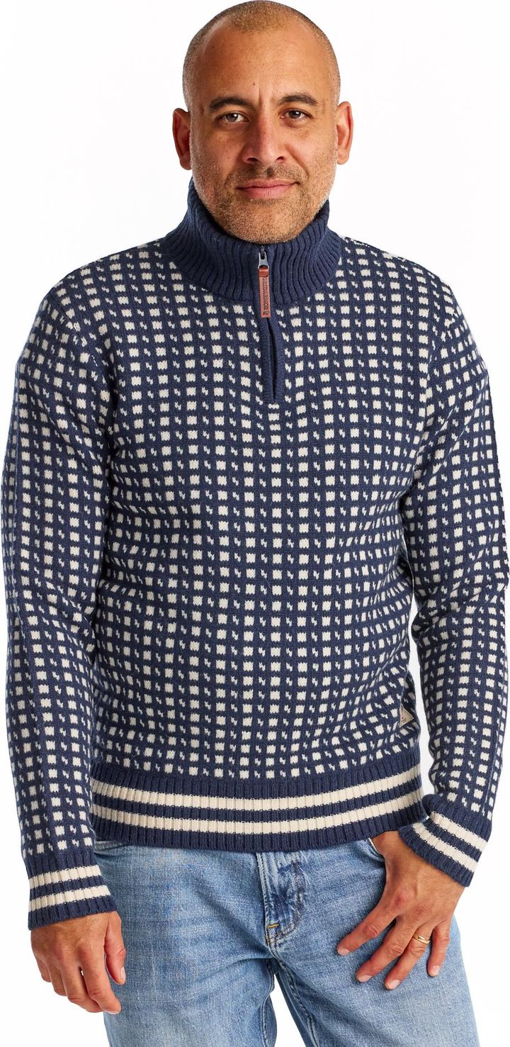 Gridarmor Men's Classic Wool HalfZip Sweater Navy Blazer Gridarmor