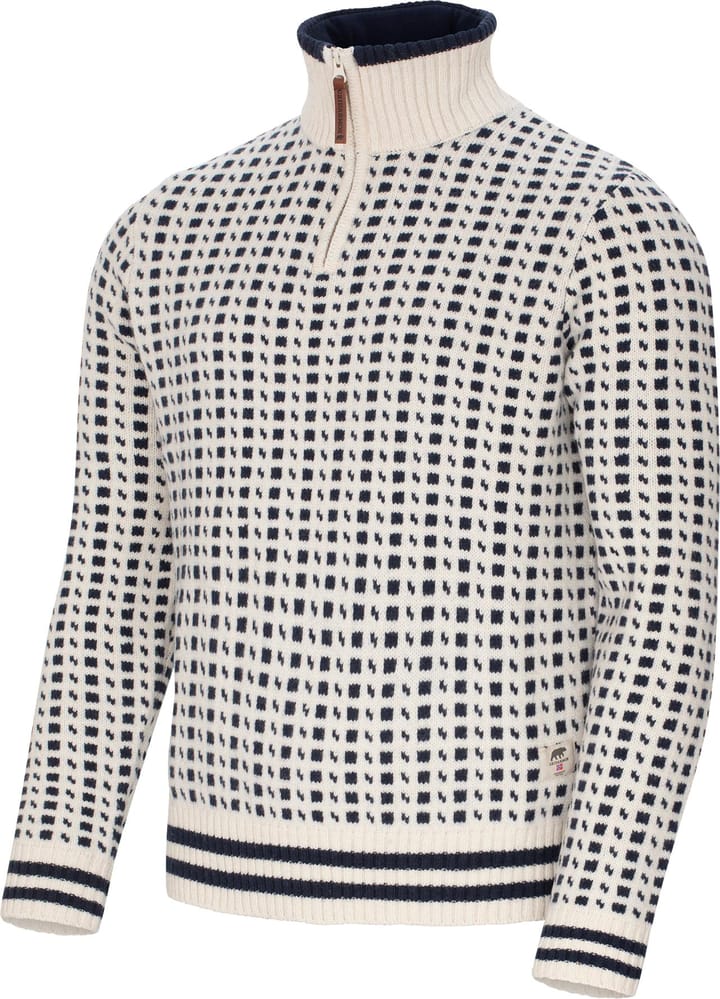 Gridarmor Men's Classic Wool HalfZip Sweater Snow White Gridarmor