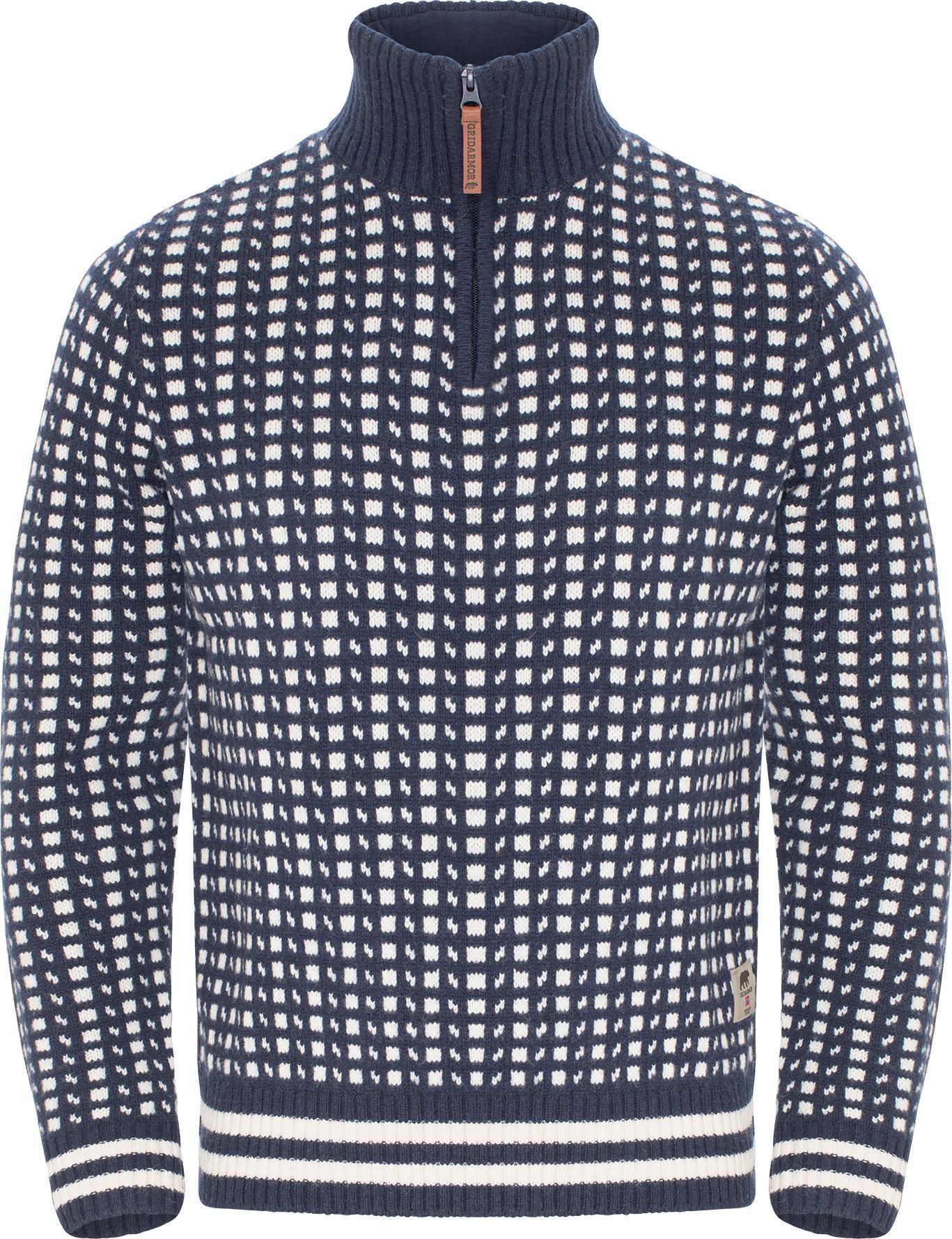 Gridarmor Men's Classic Wool HalfZip Sweater Navy Blazer