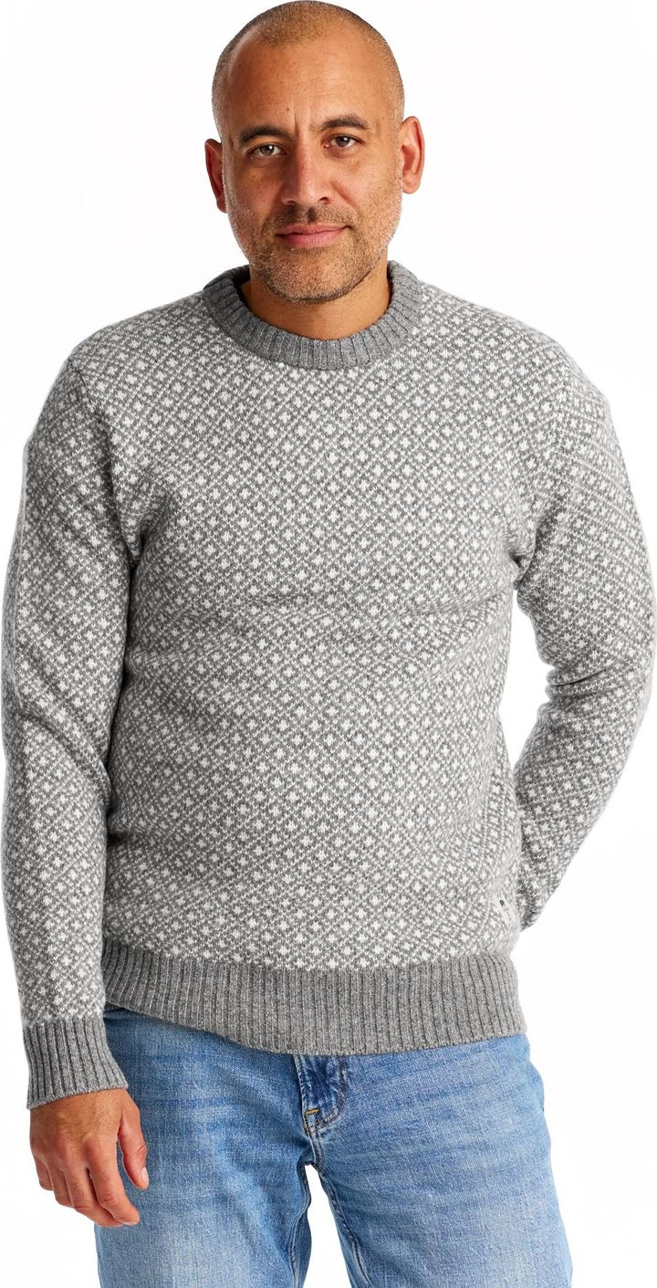 Gridarmor Men's Heavy Knit Wool Sweater Grey Melange Gridarmor