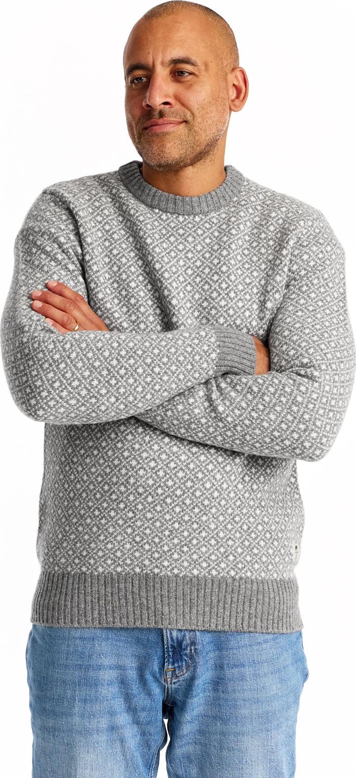 Gridarmor Men's Heavy Knit Wool Sweater Grey Melange Gridarmor