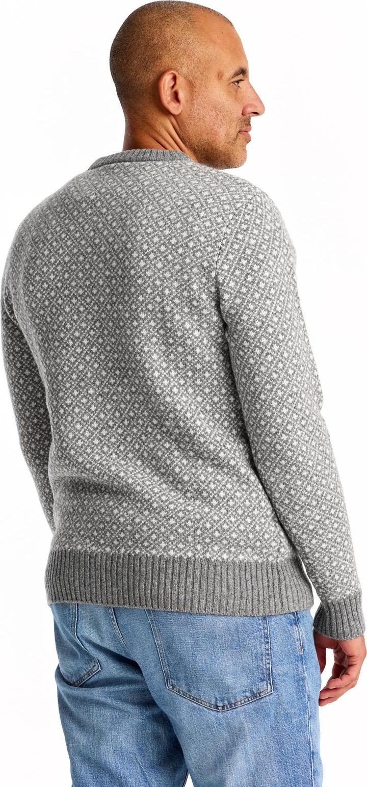Gridarmor Men's Heavy Knit Wool Sweater Grey Melange Gridarmor
