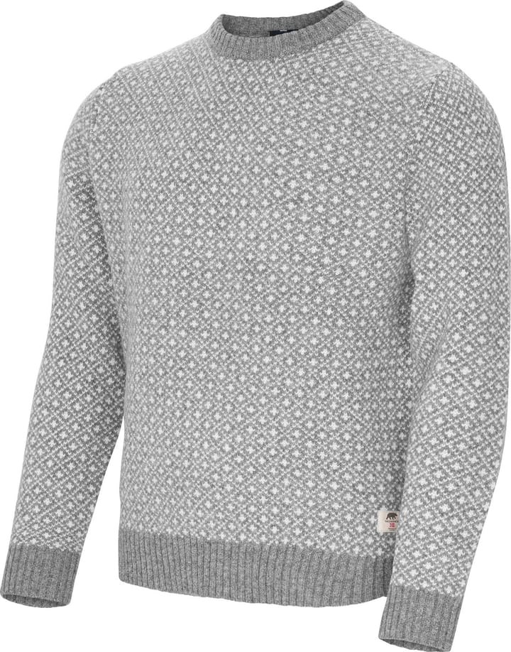 Gridarmor Men's Heavy Knit Wool Sweater Grey Melange Gridarmor
