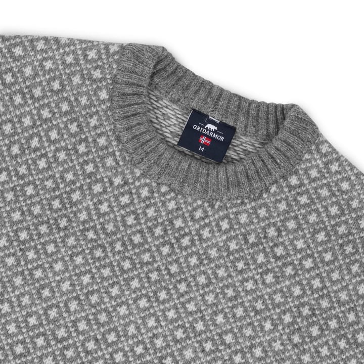 Gridarmor Men's Heavy Knit Wool Sweater Grey Melange Gridarmor
