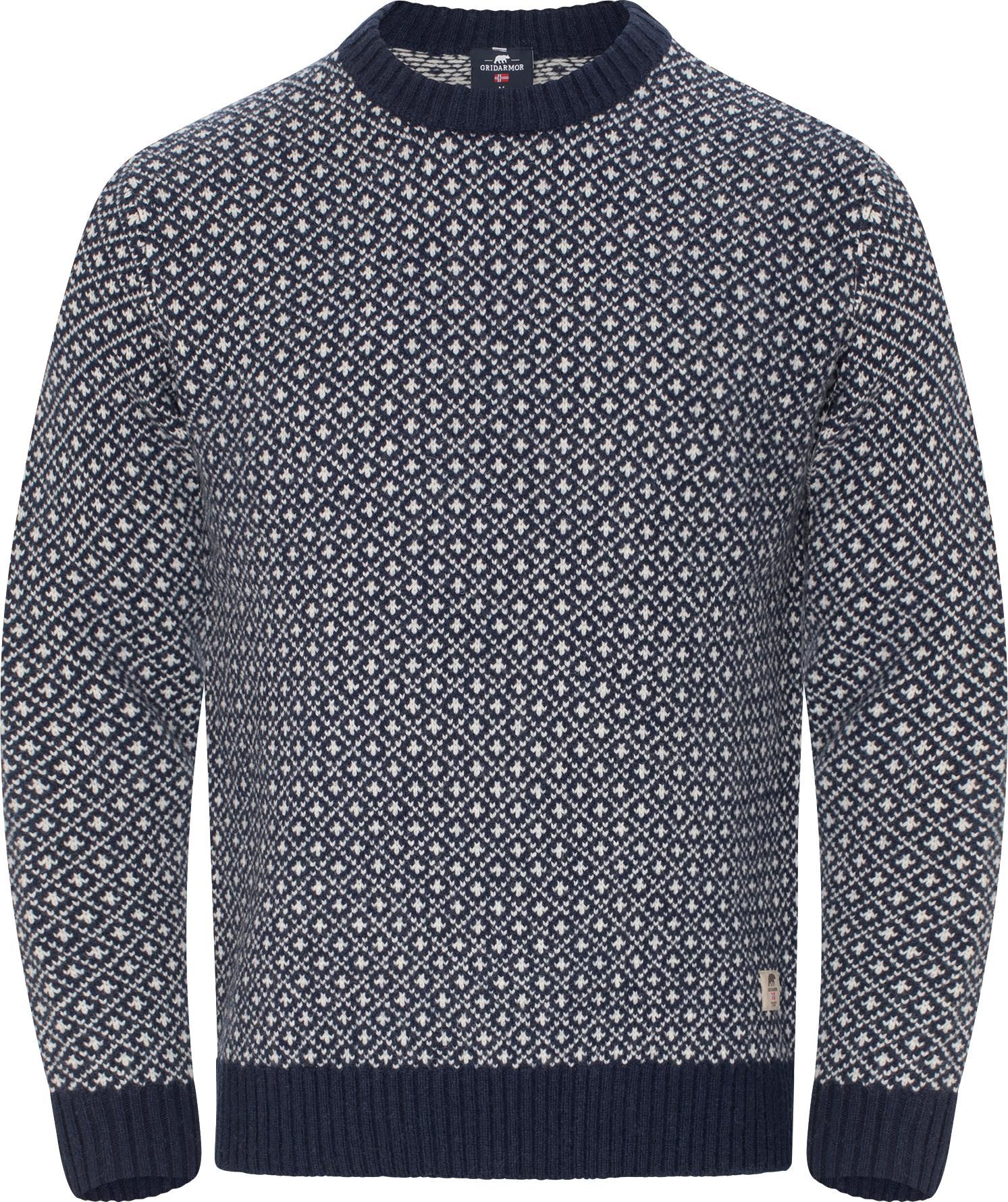 Gridarmor Men's Heavy Knit Wool Sweater Navy Blazer