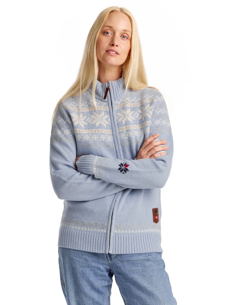 Gridarmor Women's Snøstjerne Fz Ullgenser 2.0 Chambray Blue Gridarmor