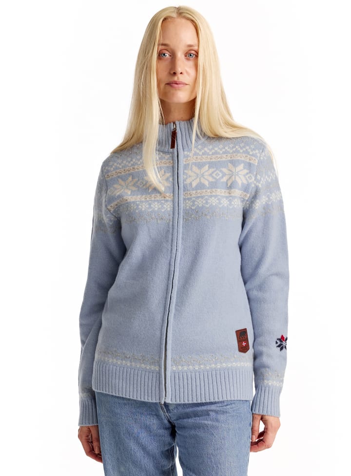 Gridarmor Women's Snøstjerne Fz Ullgenser 2.0 Chambray Blue Gridarmor