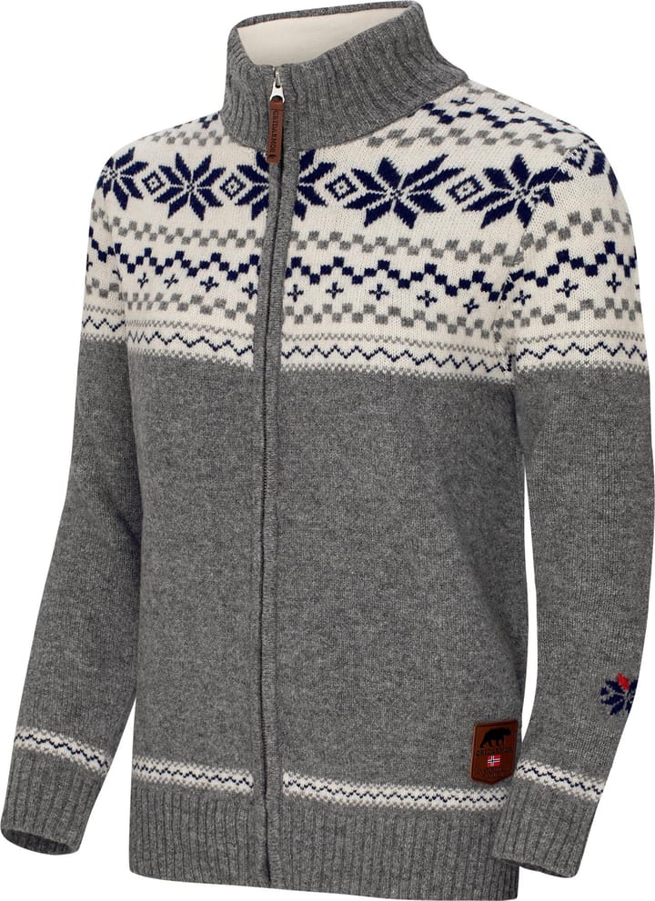 Gridarmor Women's Snøstjerne Fz Ullgenser 2.0 Mid Grey Melange Gridarmor