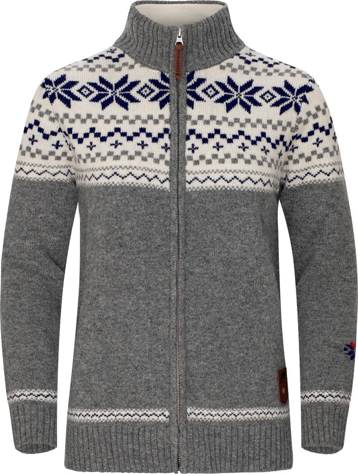 Gridarmor Women's Snøstjerne Fz Ullgenser 2.0 Mid Grey Melange Gridarmor