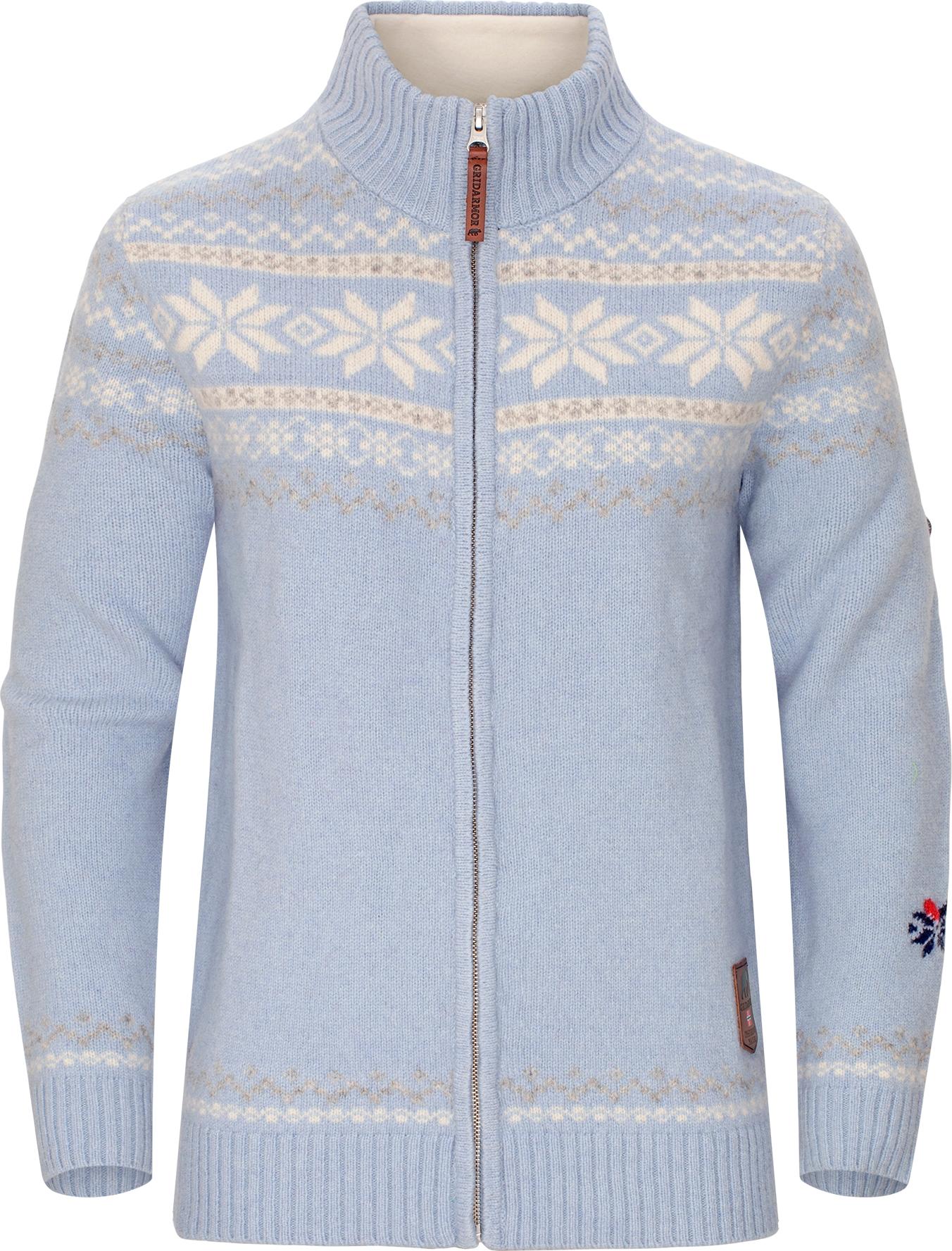 Gridarmor Women's Snøstjerne Fz Ullgenser 2.0 Chambray Blue
