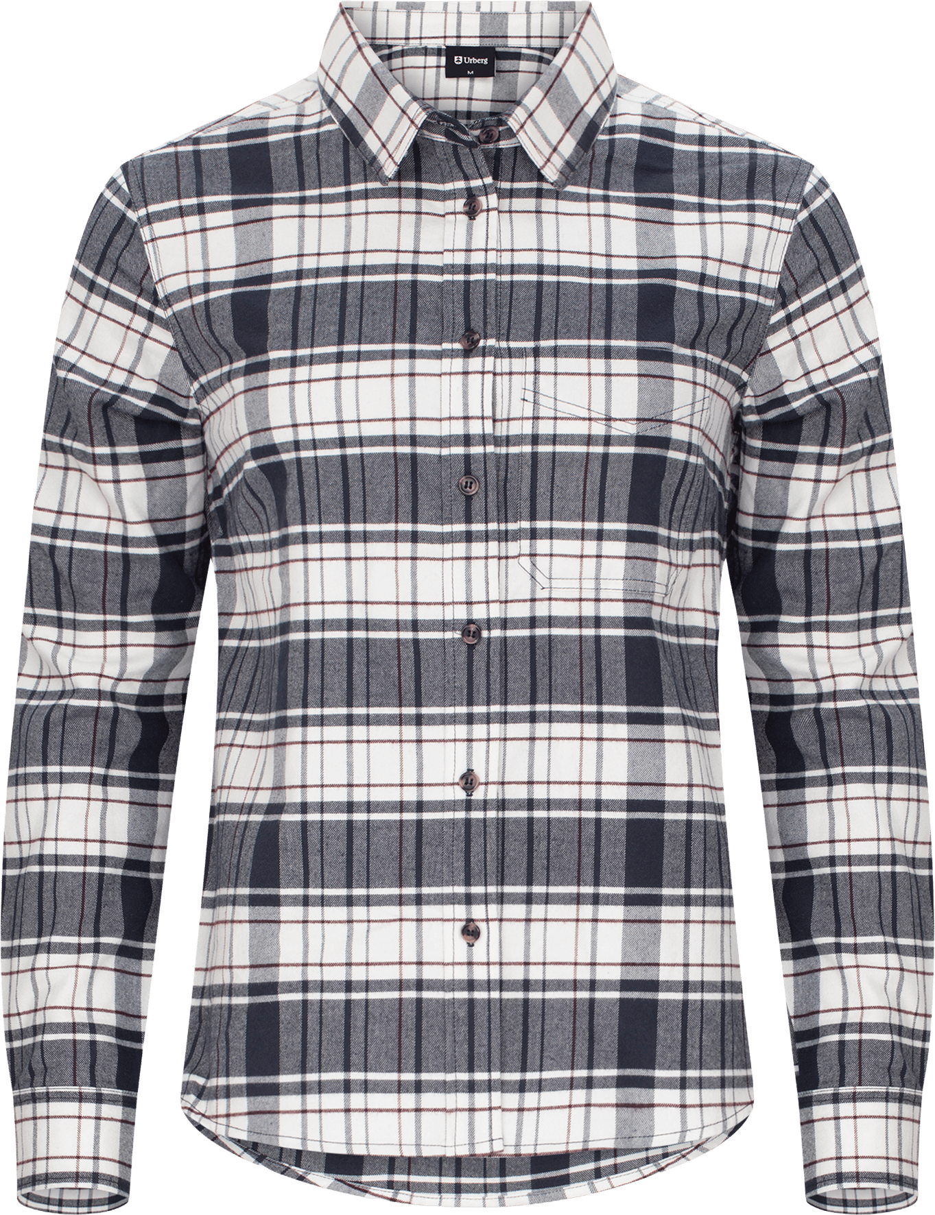 Urberg Checked Flanell Shirt Wmn CloudDancer/Navy/Fig
