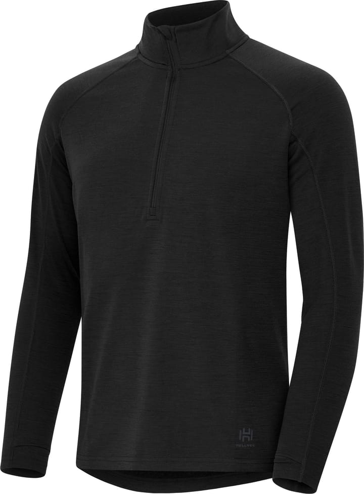 Hellner Men's Wool Mix 2nd Layer Half Zip Black Beauty Hellner