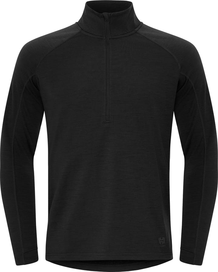 Hellner Men's Wool Mix 2nd Layer Half Zip Black Beauty Hellner