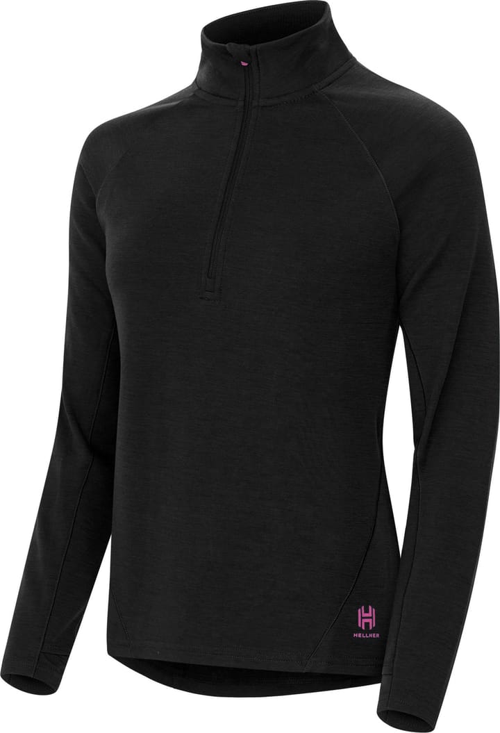 Hellner Women's Wool Mix 2nd Layer Half Zip Black Beauty Hellner