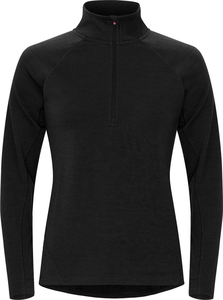 Hellner Women's Wool Mix 2nd Layer Half Zip Black Beauty Hellner