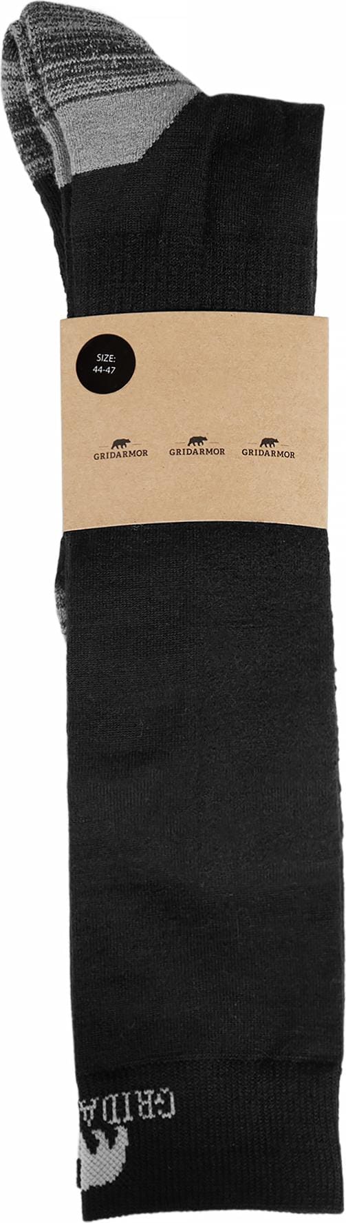 Gridarmor Solid Alpine Merino Wool Sock Black Beauty Gridarmor