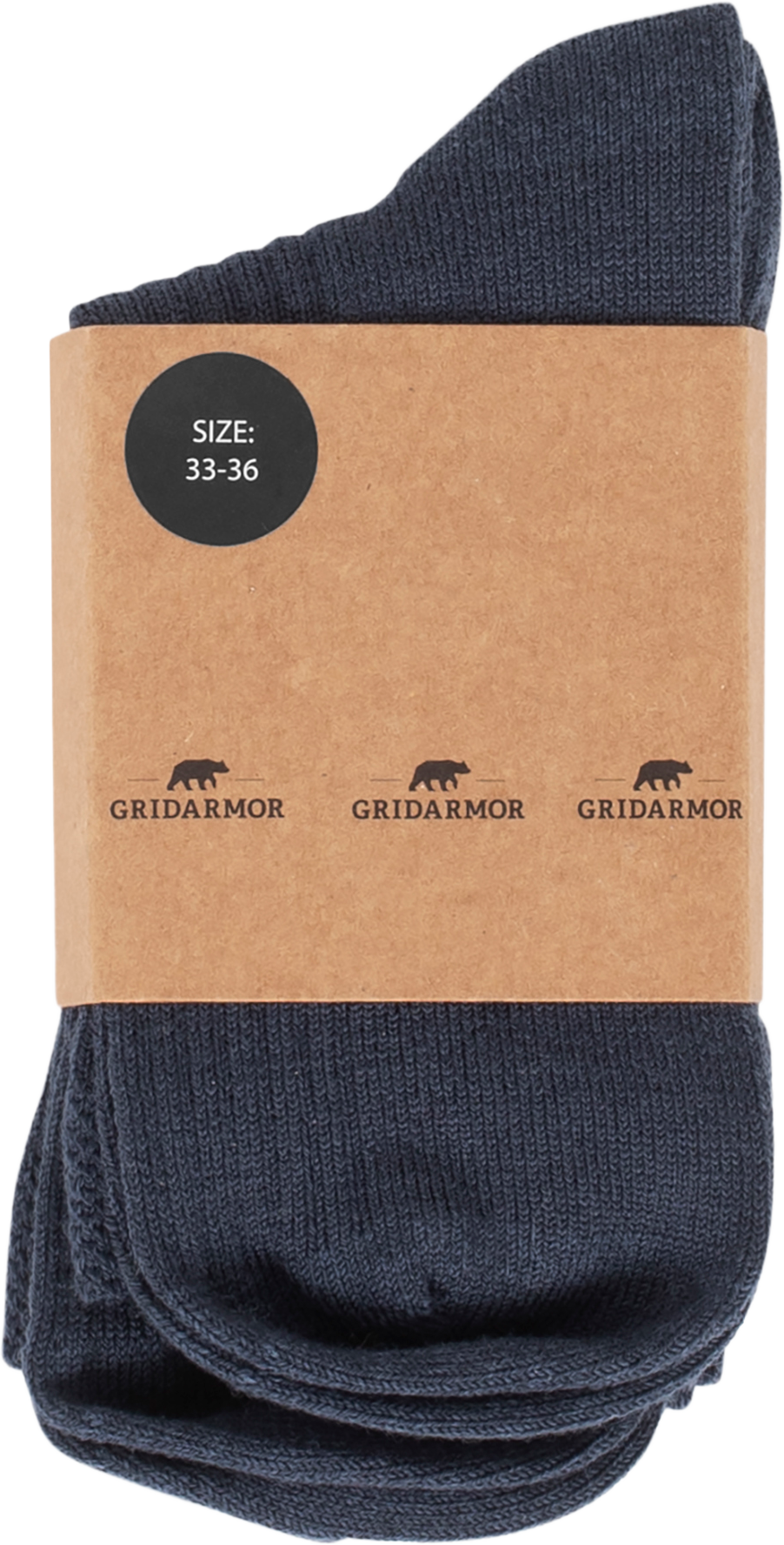 Gridarmor Junior's Merino Wool Ribb Sock 2p Navy Blazer
