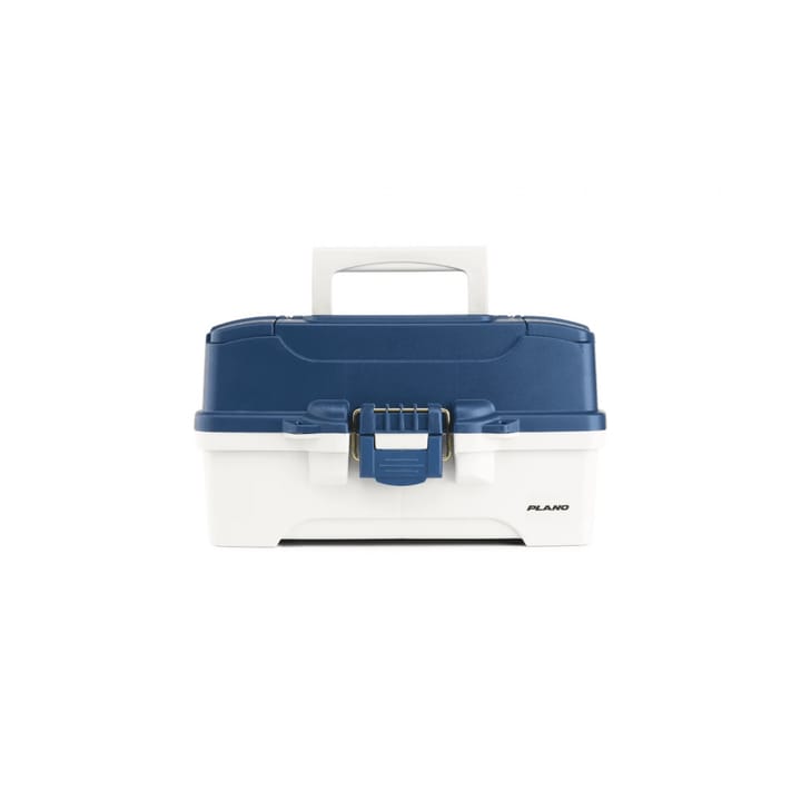 Plano 620206 2 Tray Box Mtl Blue /Off White Plano