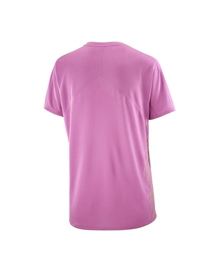 Salomon Women's Sense Aero Graphic Tee Iris Orchid/acid Lime/ Salomon