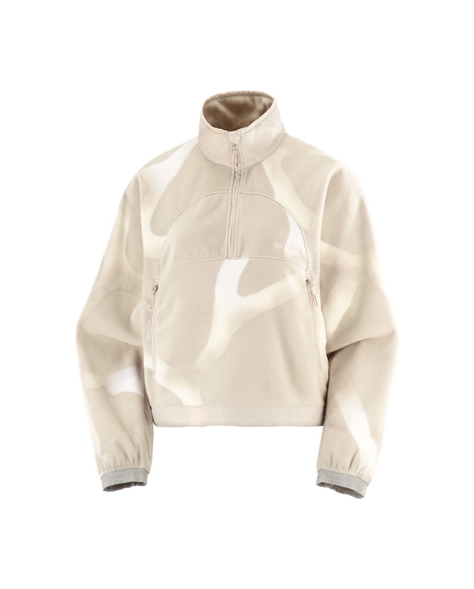 Salomon Chroma Fleece Crop W Silver Cloud/