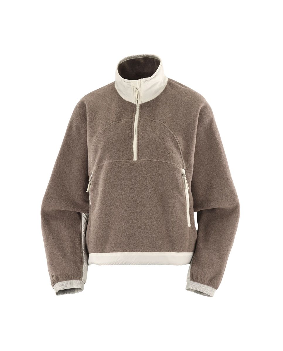 Salomon Chroma Fleece Crop W Iron/silver Cloud/