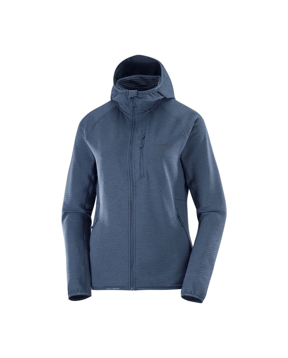 Salomon Women's Essential Lightwarm Hoodie Blue Nights