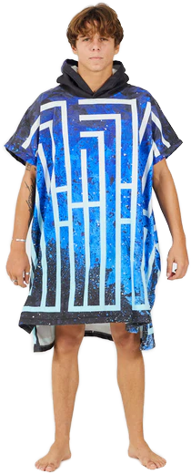 After Essentials Poncho Artist Series Atlas  OneSize