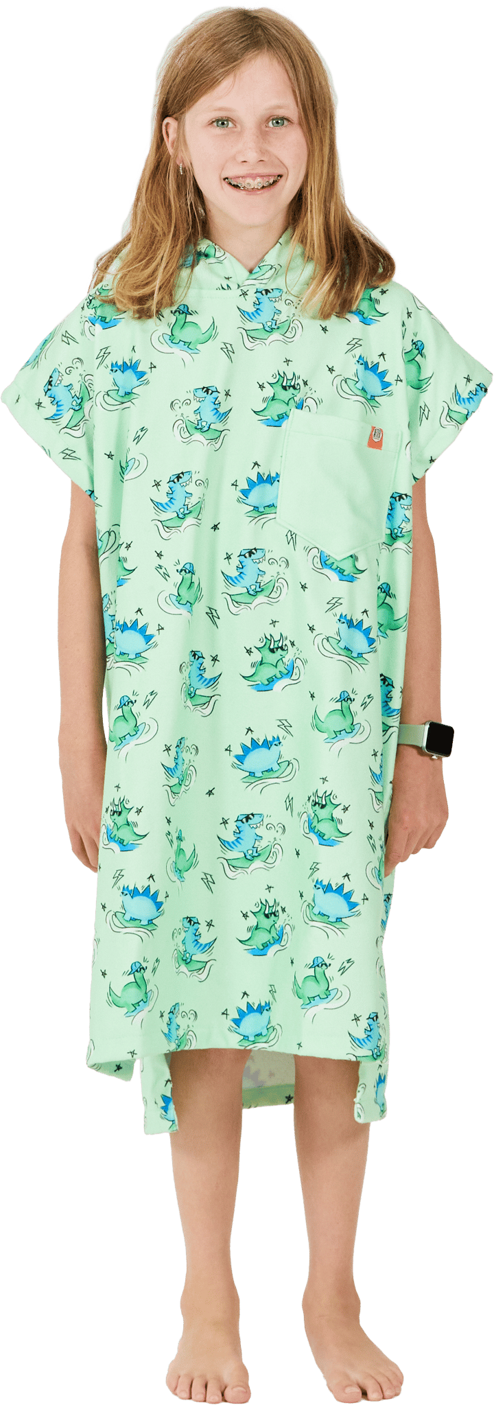 After Essentials Kids Poncho Dino Green After Essentials