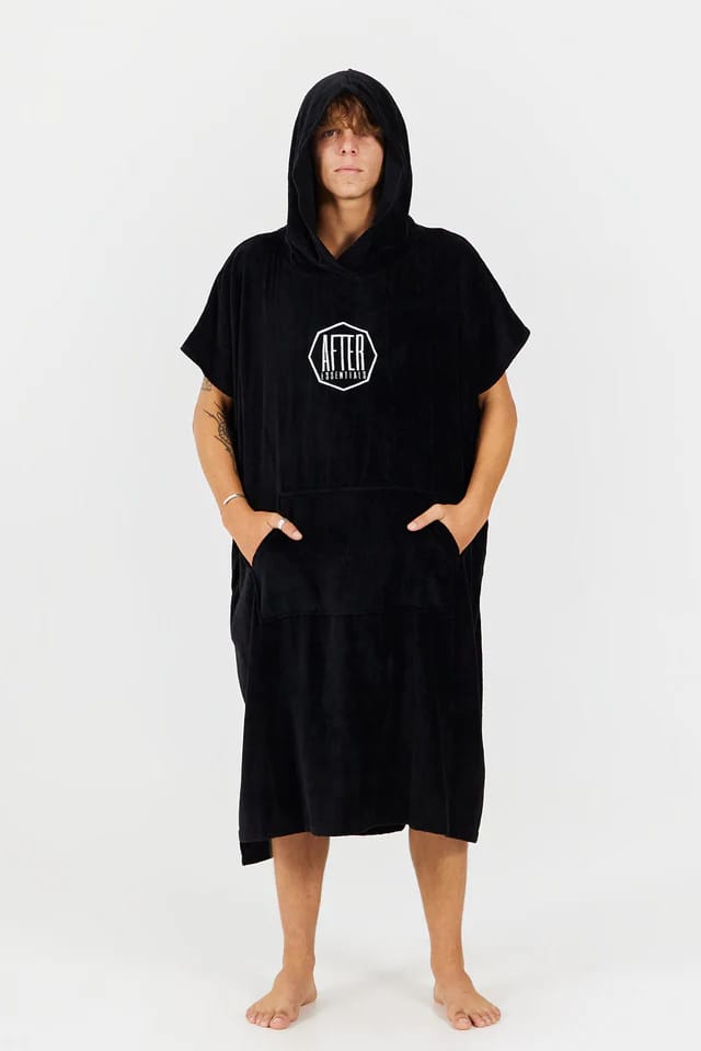 After Essentials Poncho Logo Black After Essentials