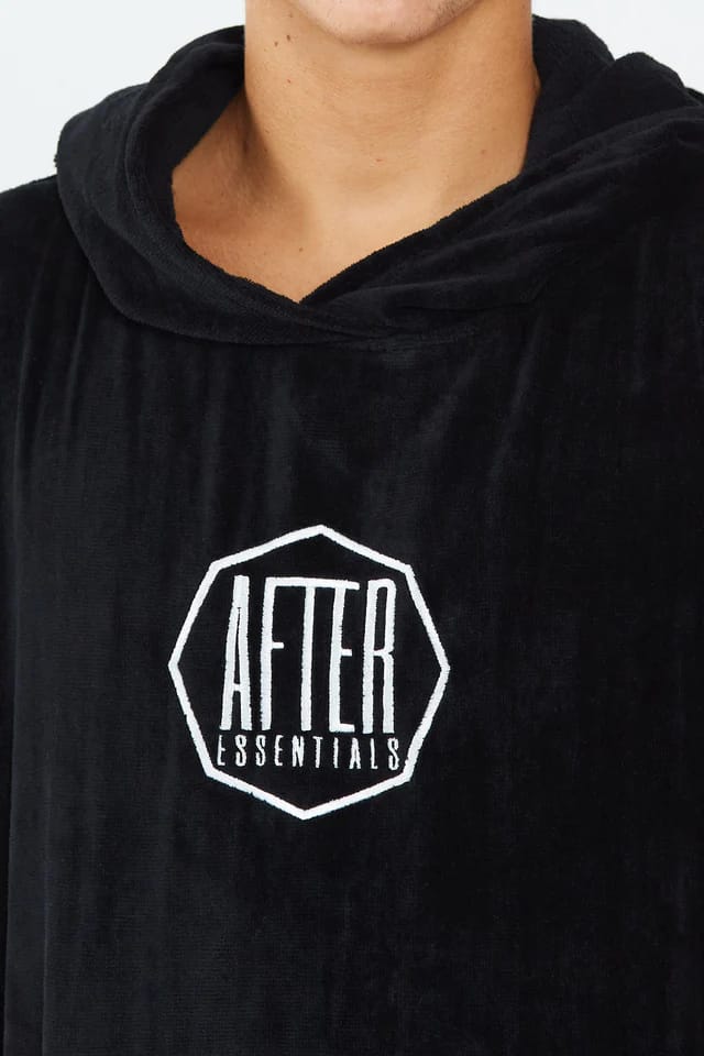 After Essentials Poncho Logo Black After Essentials