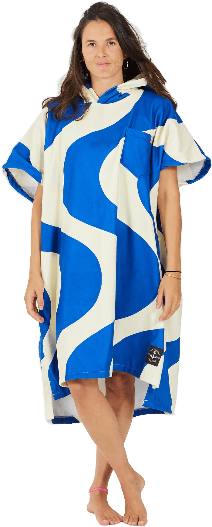 After Essentials Poncho Swim Club Ondulations Blue