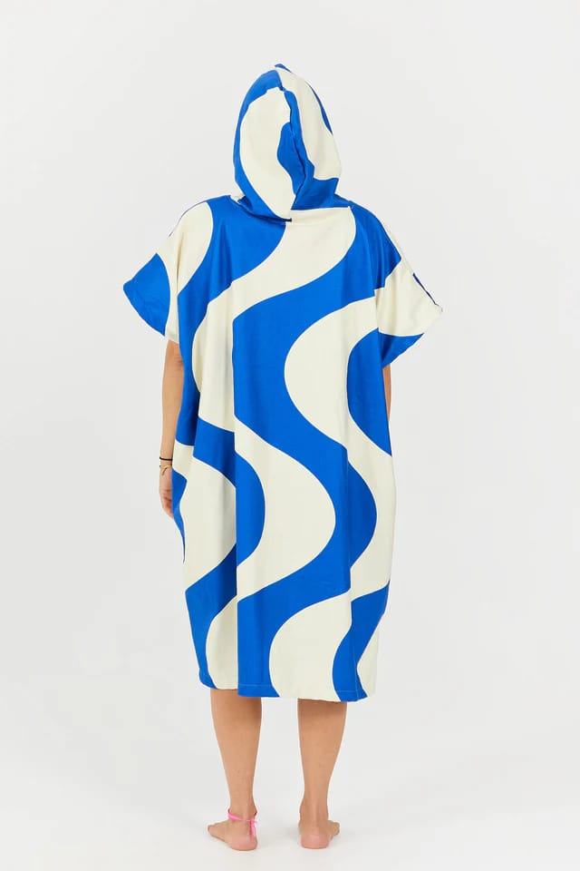 After Essentials Poncho Swim Club Ondulations Blue After Essentials