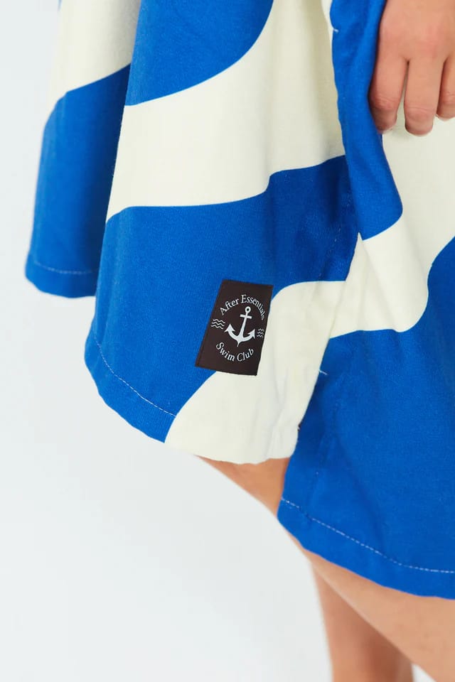 After Essentials Poncho Swim Club Ondulations Blue After Essentials