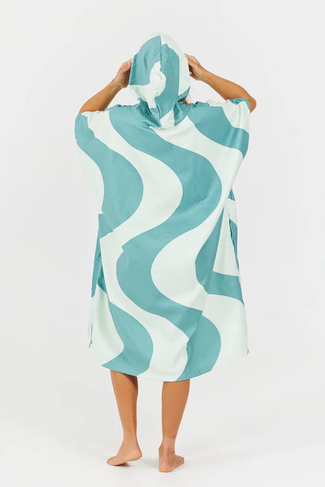 After Essentials Poncho Swim Club Ondulations Green After Essentials