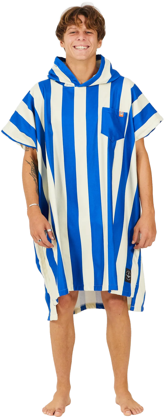 After Essentials Poncho Swim Club Stripes