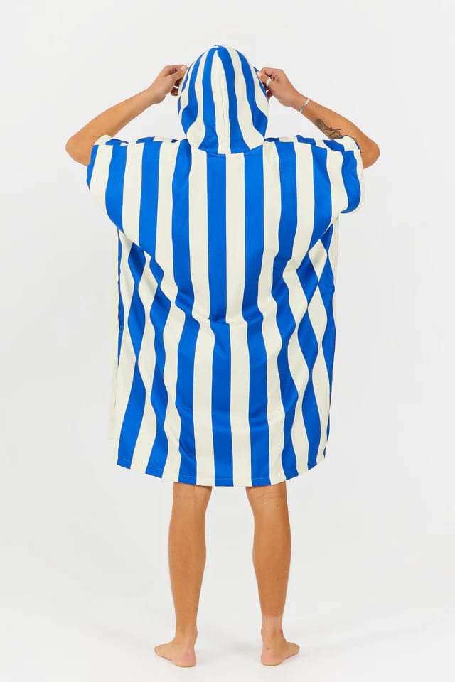 After Essentials Poncho Swim Club Stripes Blue After Essentials