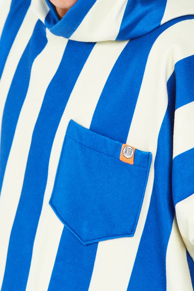 After Essentials Poncho Swim Club Stripes Blue After Essentials