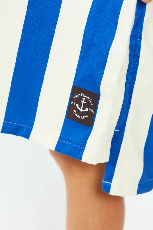 After Essentials Poncho Swim Club Stripes Blue After Essentials